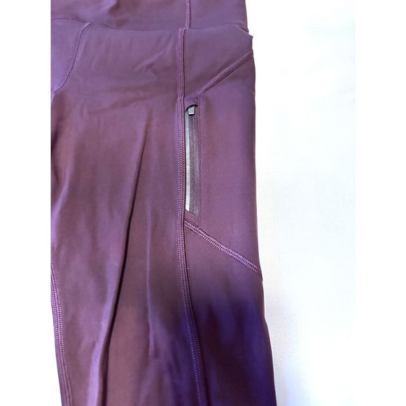 Athleta Women's Rainier Brushed Tights Running Pockets Eggplant Purple XS - Picture 6 of 14
